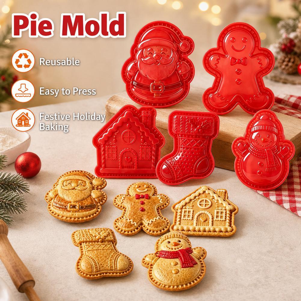 Mini Kitchen Baking - مجموعة قوالب فطائر صغيرة بتصميم عيد