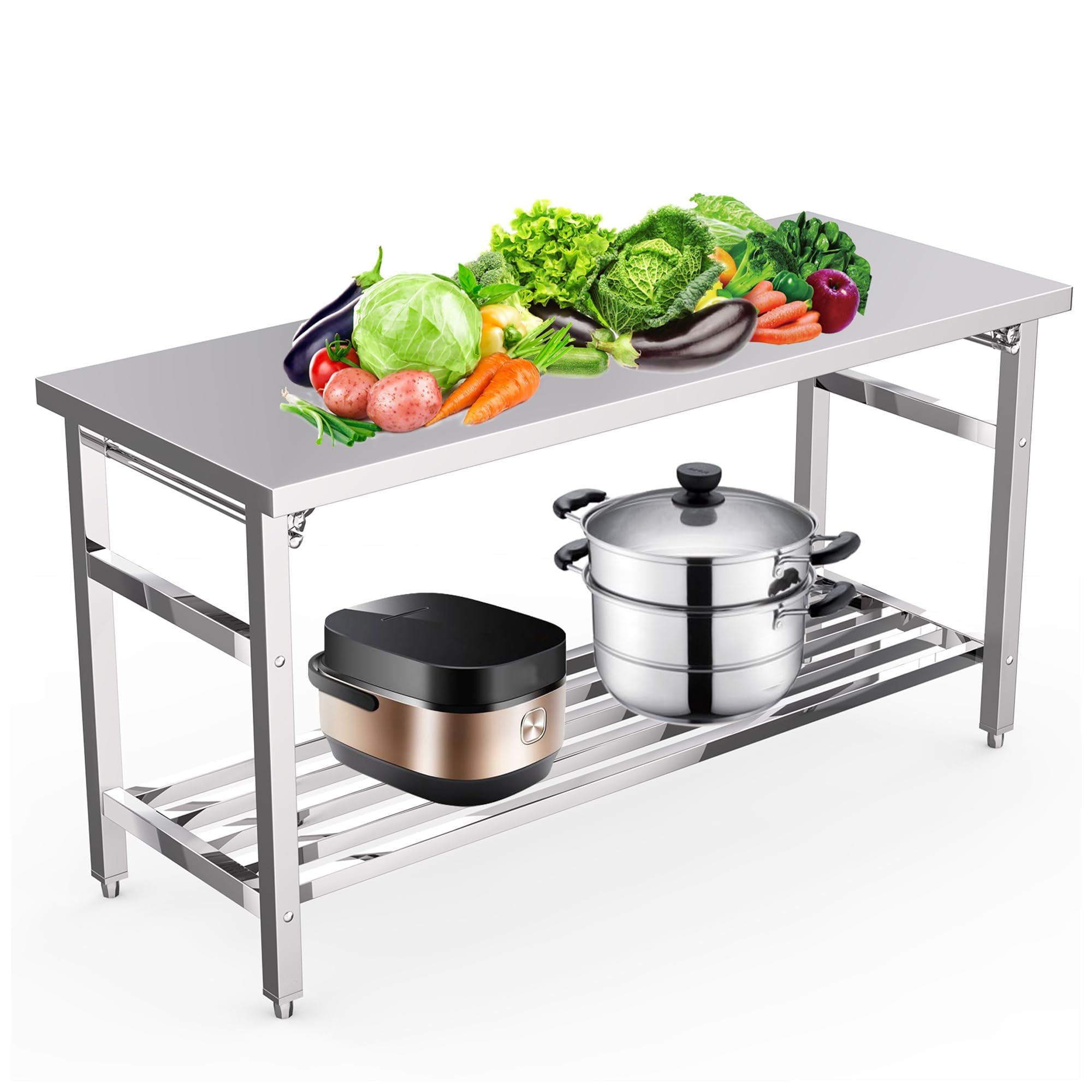 Kitchen Up - طاولة تحضير قابلة للطي من الفولاذ