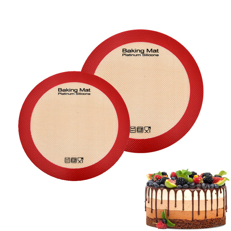 Kitchen Baking Mat - حصيرة خبز سيليكون دائرية، بطانة قابلة