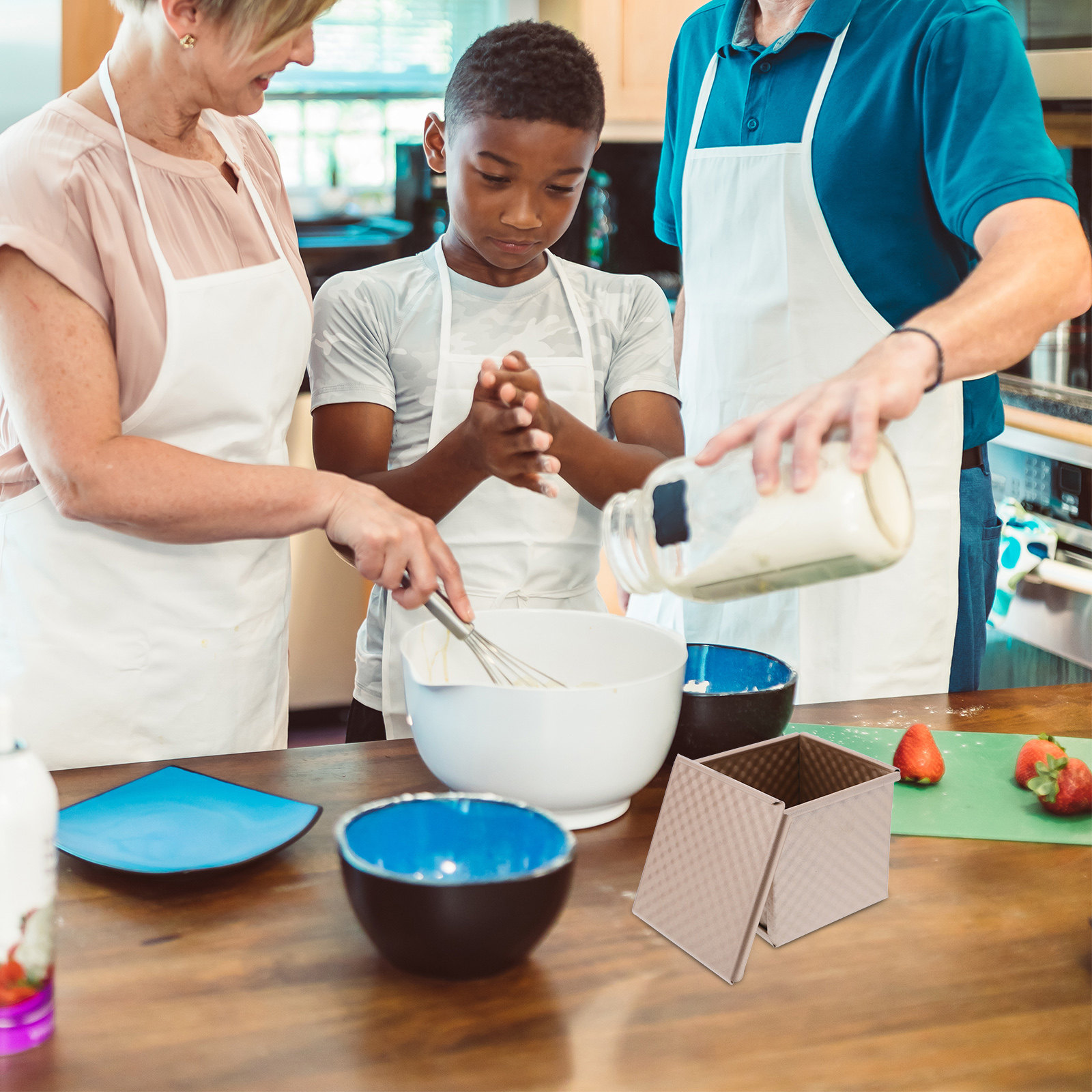 قالب خبز صغير مع غطاء، مصنوع م - مراجعة Mini Kitchen Baking وسعره