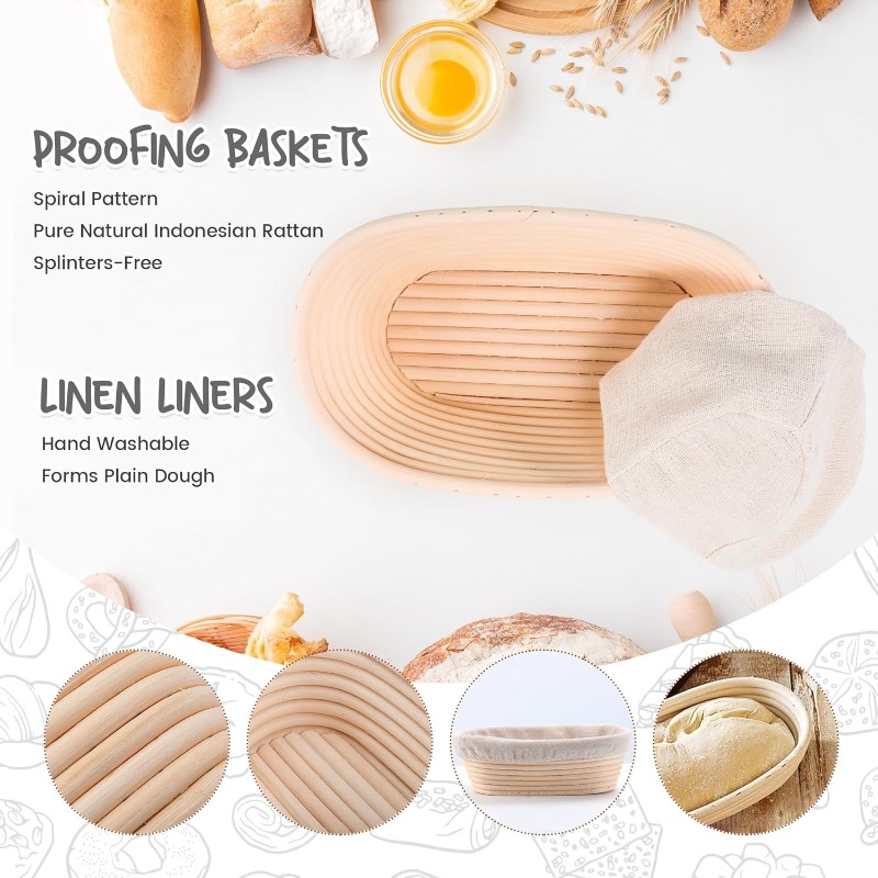 سلة تخمير الخبز من البولي بروب - مراجعة Proofing Basket Banneton وسعره