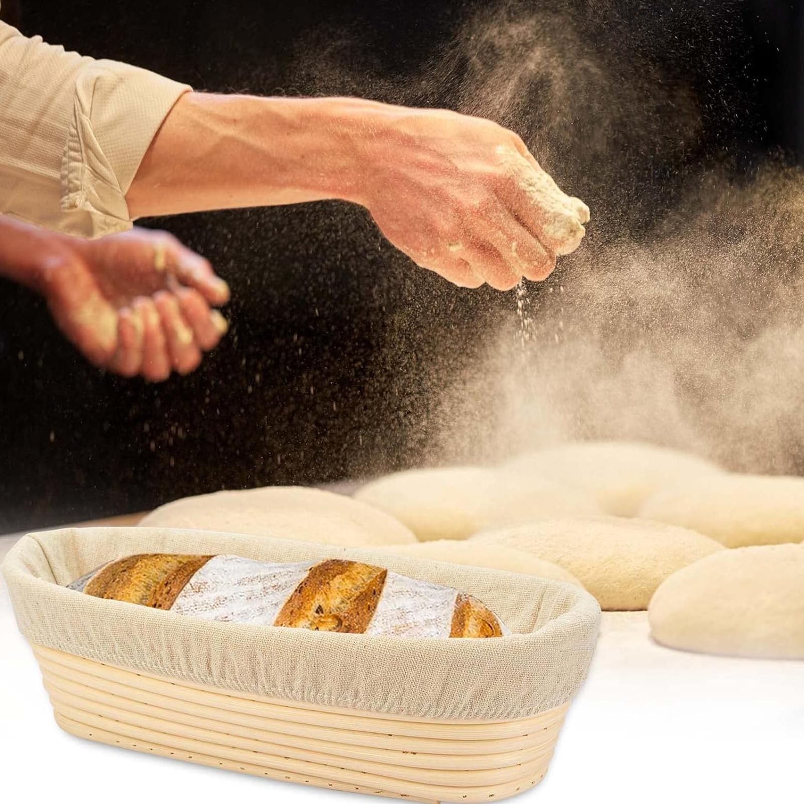 سلة تخمير الخبز المصنوعة يدويً - مراجعة Proofing Basket Banneton وسعره
